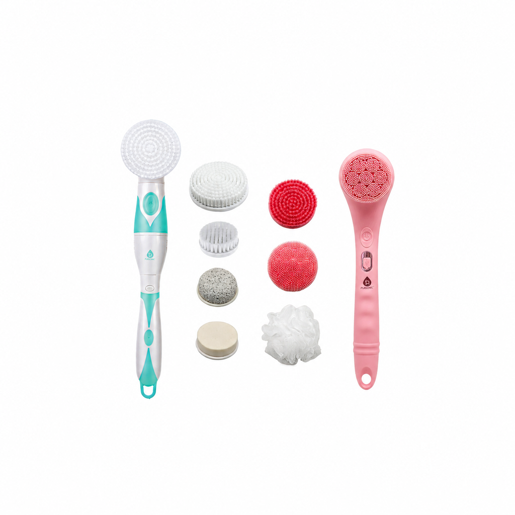 2-Piece Cleansing Brush Bundle – Complete Face & Body Skincare Set